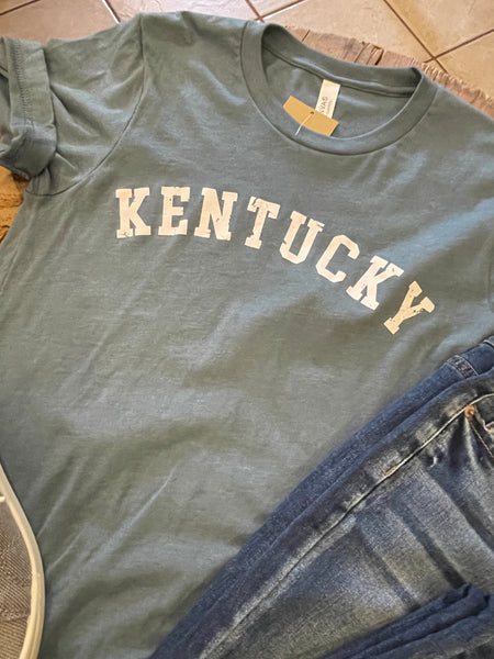 Kentucky T-shirt - Steel Blue -Bella Canvas Tee