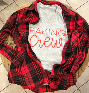 Baking Crew-Gray Short Sleeve Tee-Christmas Shirt-Tshirt